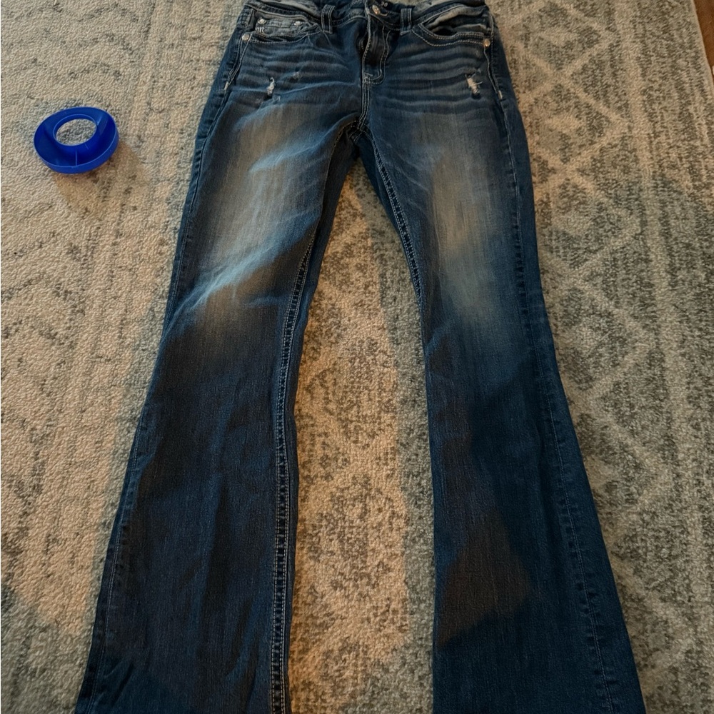 Dark Blue Flare Women's Jeans